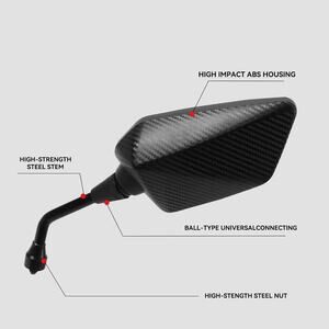 Universal Motorcycle ATV Side View Mirrors 10mm Bolt NO MOUNTING HARDWARE